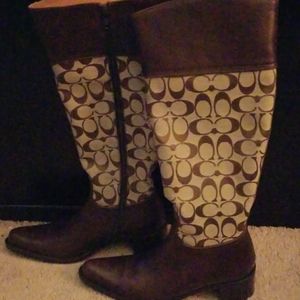 Coach Logo Cowboy Boots